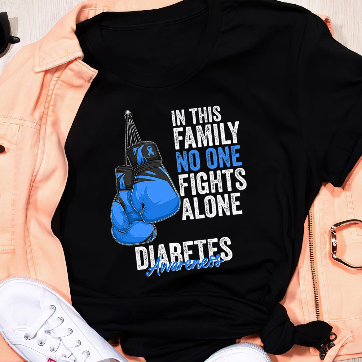 We Wear Blue Diabetes Awareness Shirt, Diabetes Survivor Support Shirt, Gift For Diabetic, Diabetes Awareness Month