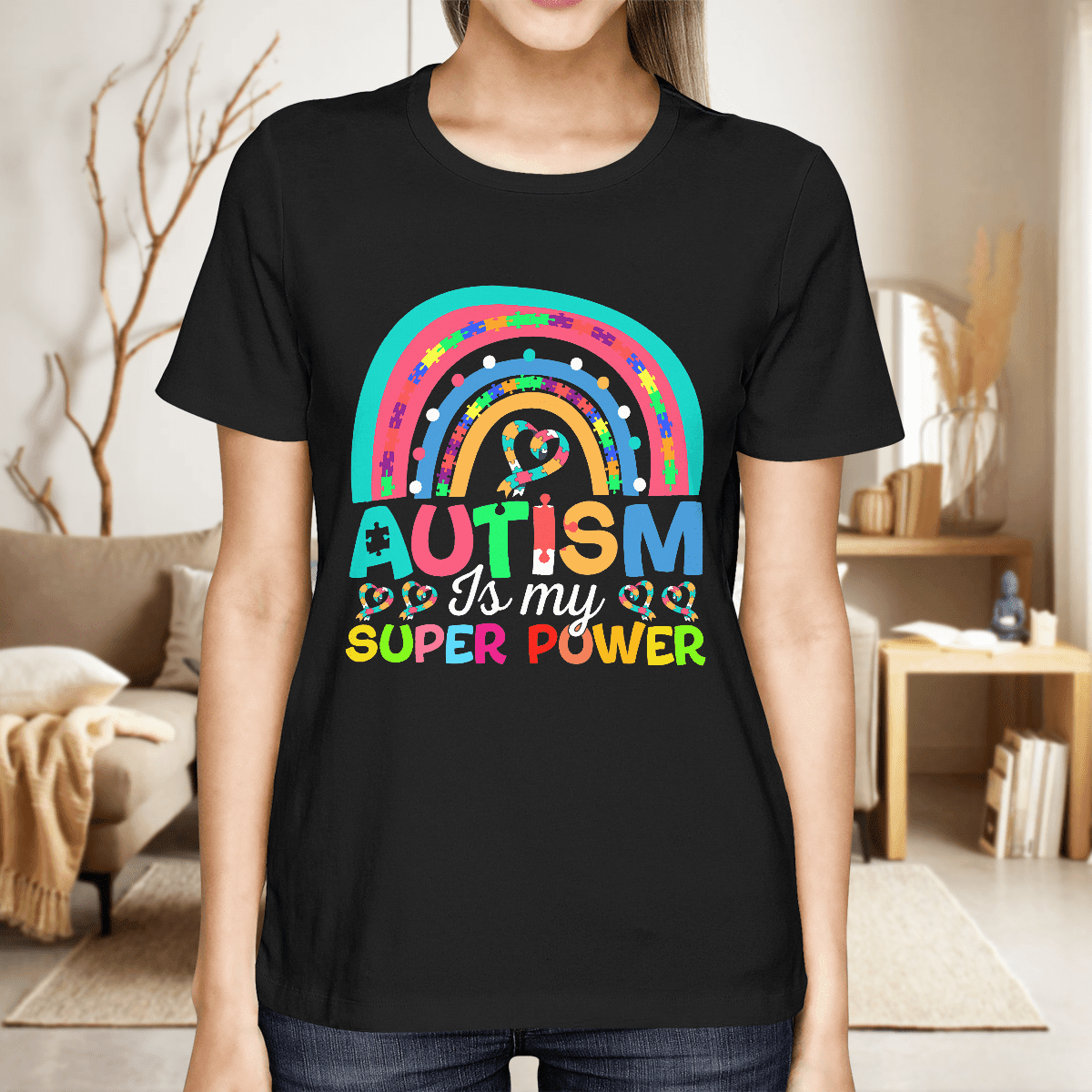 Autism Is My Super Power 2319 The Autism T-Shirt, Gift for People with Depression,