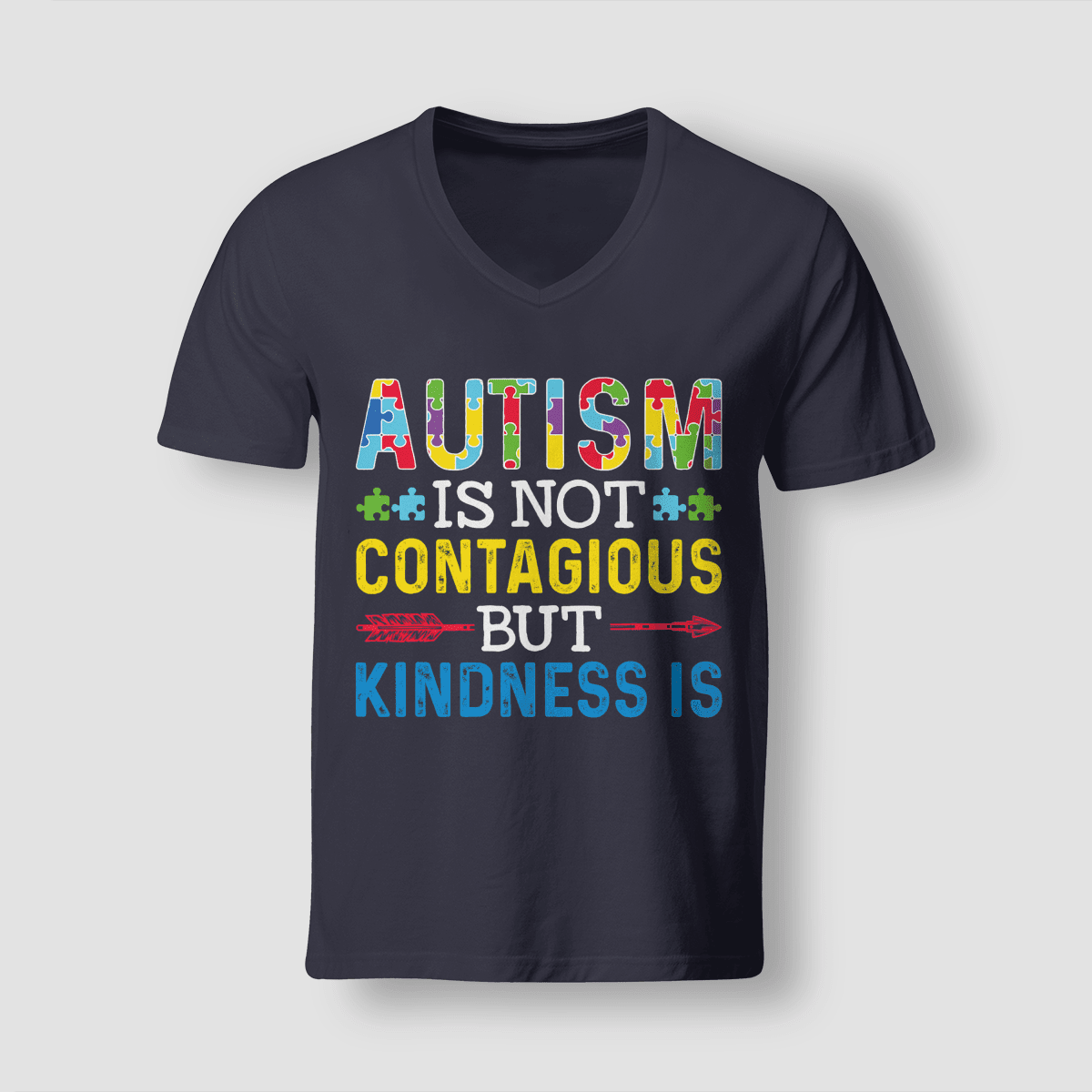 Autism Is Not Contagious 2319 The Autism T-Shirt, Gift for People with Depression,