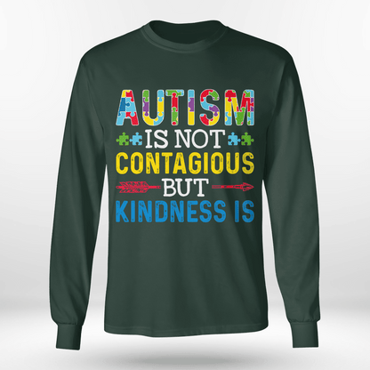 Autism Is Not Contagious 2319 The Autism T-Shirt, Gift for People with Depression,
