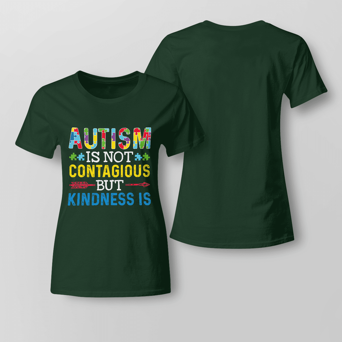 Autism Is Not Contagious 2319 The Autism T-Shirt, Gift for People with Depression,