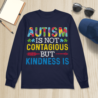 Autism Is Not Contagious 2319 The Autism T-Shirt, Gift for People with Depression,