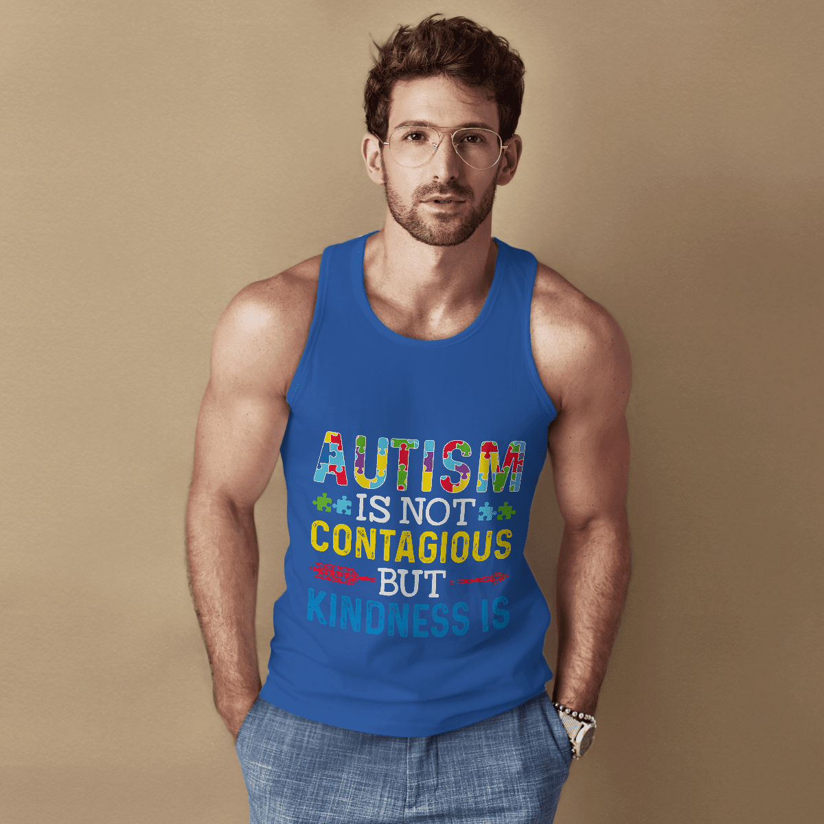 Autism Is Not Contagious 2319 The Autism T-Shirt, Gift for People with Depression,