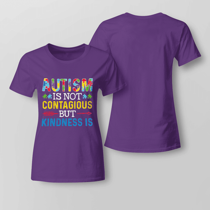Autism Is Not Contagious 2319 The Autism T-Shirt, Gift for People with Depression,