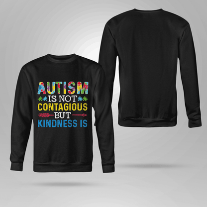 Autism Is Not Contagious 2319 The Autism T-Shirt, Gift for People with Depression,
