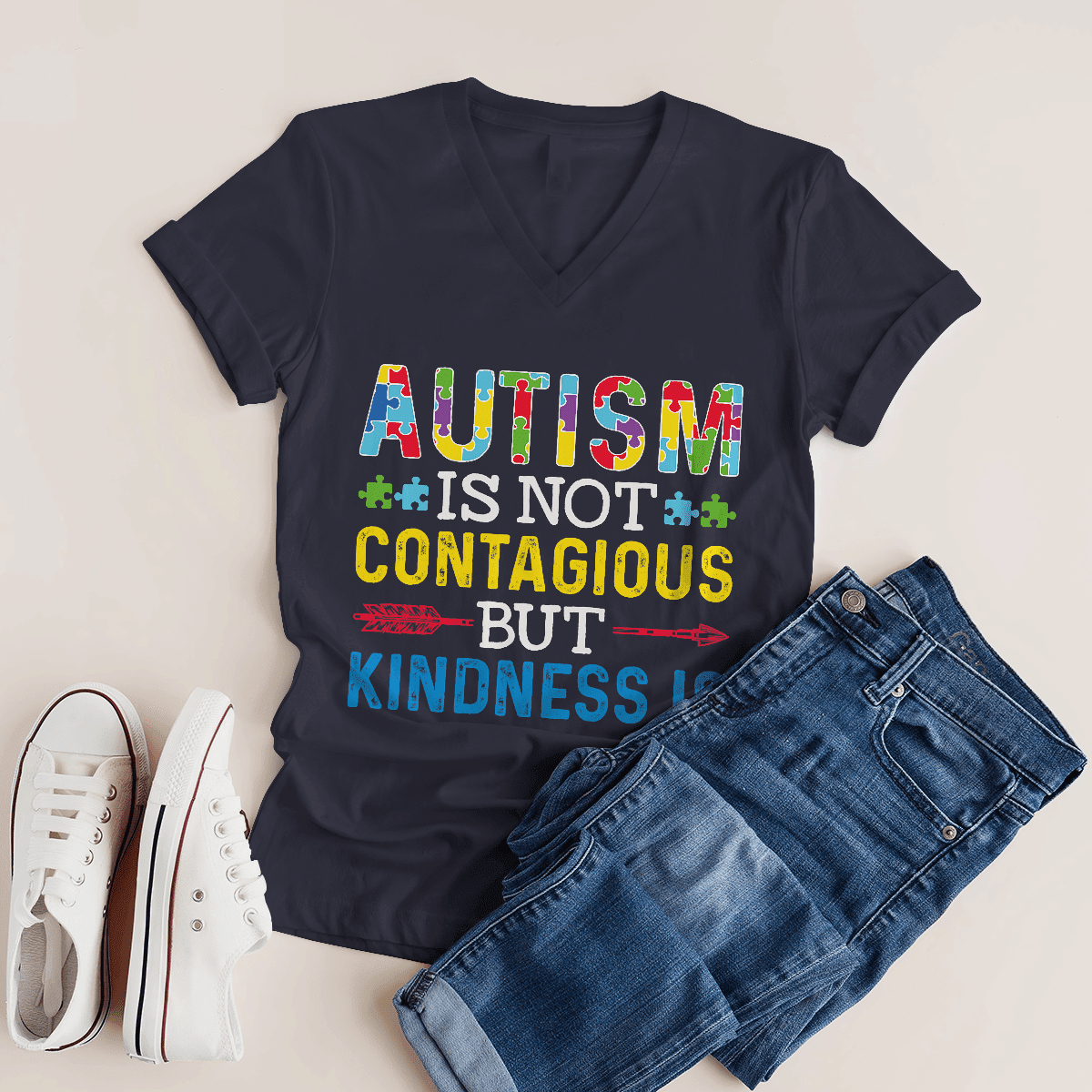 Autism Is Not Contagious 2319 The Autism T-Shirt, Gift for People with Depression,
