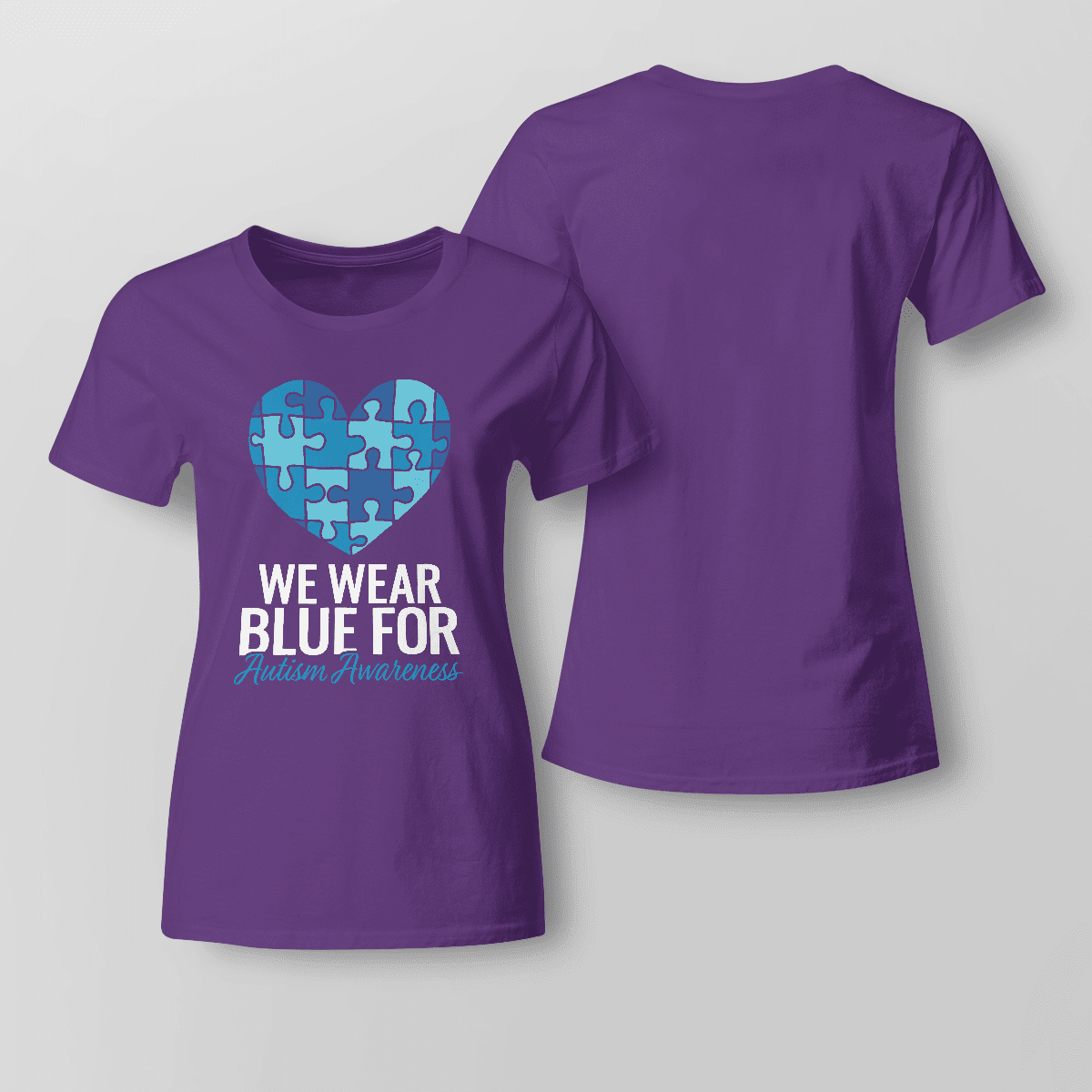 We Wear Blue The Autism T-Shirt, Gift for People with Depression,