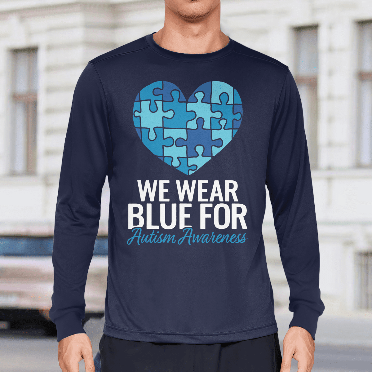 We Wear Blue The Autism T-Shirt, Gift for People with Depression,