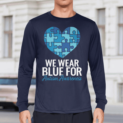 We Wear Blue The Autism T-Shirt, Gift for People with Depression,