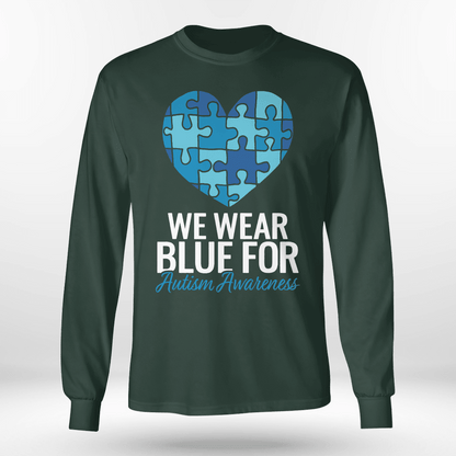 We Wear Blue The Autism T-Shirt, Gift for People with Depression,