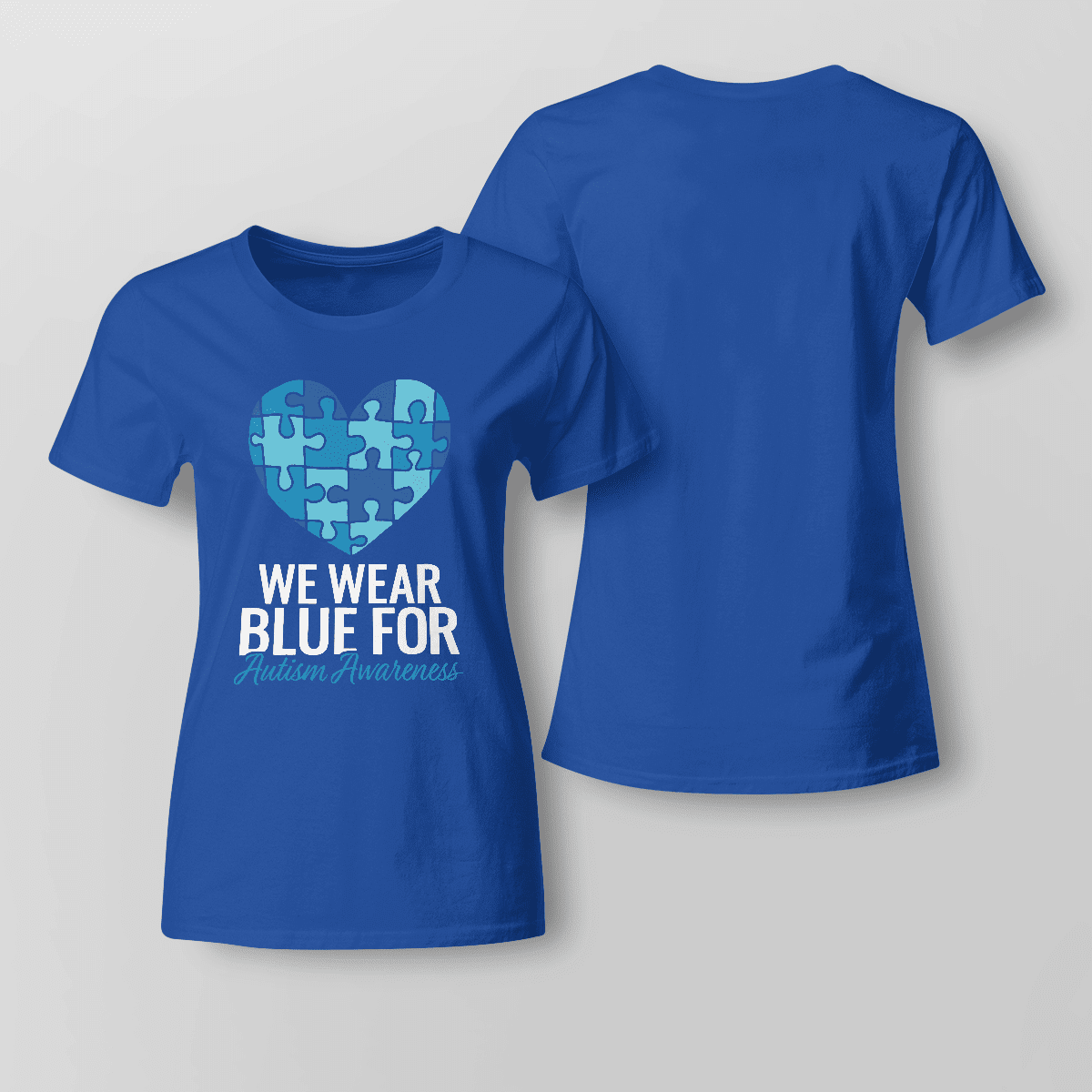 We Wear Blue The Autism T-Shirt, Gift for People with Depression,
