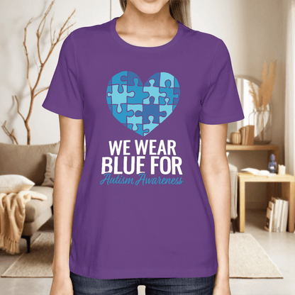 We Wear Blue The Autism T-Shirt, Gift for People with Depression,
