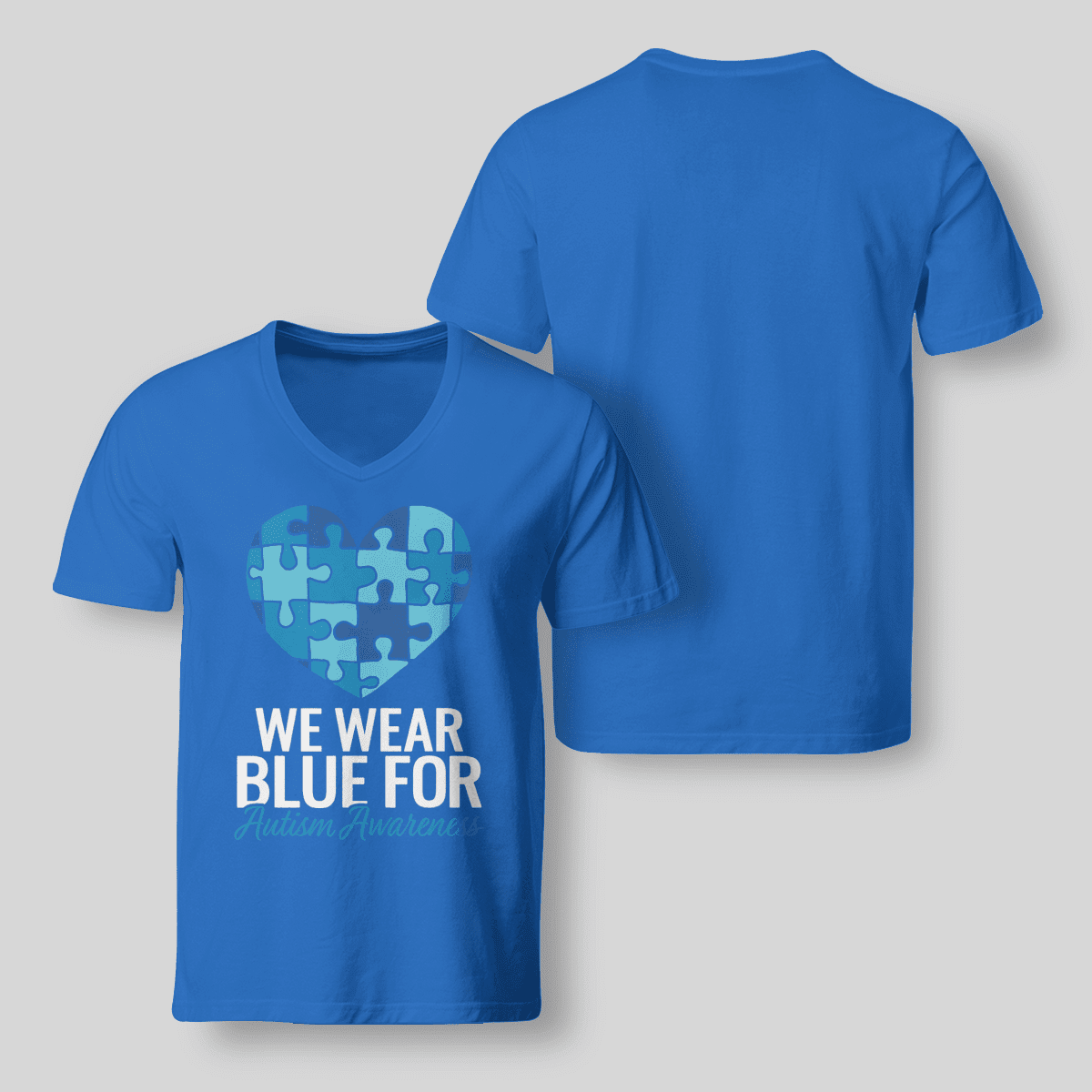 We Wear Blue The Autism T-Shirt, Gift for People with Depression,