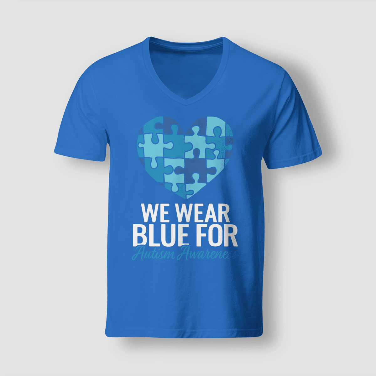 We Wear Blue The Autism T-Shirt, Gift for People with Depression,