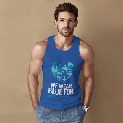 We Wear Blue The Autism T-Shirt, Gift for People with Depression,