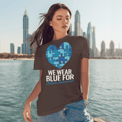 We Wear Blue The Autism T-Shirt, Gift for People with Depression,