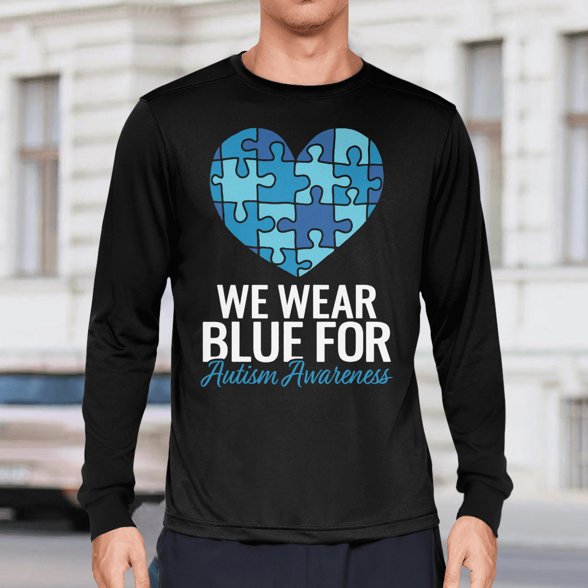 We Wear Blue The Autism T-Shirt, Gift for People with Depression,