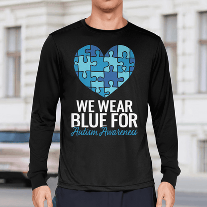 We Wear Blue The Autism T-Shirt, Gift for People with Depression,