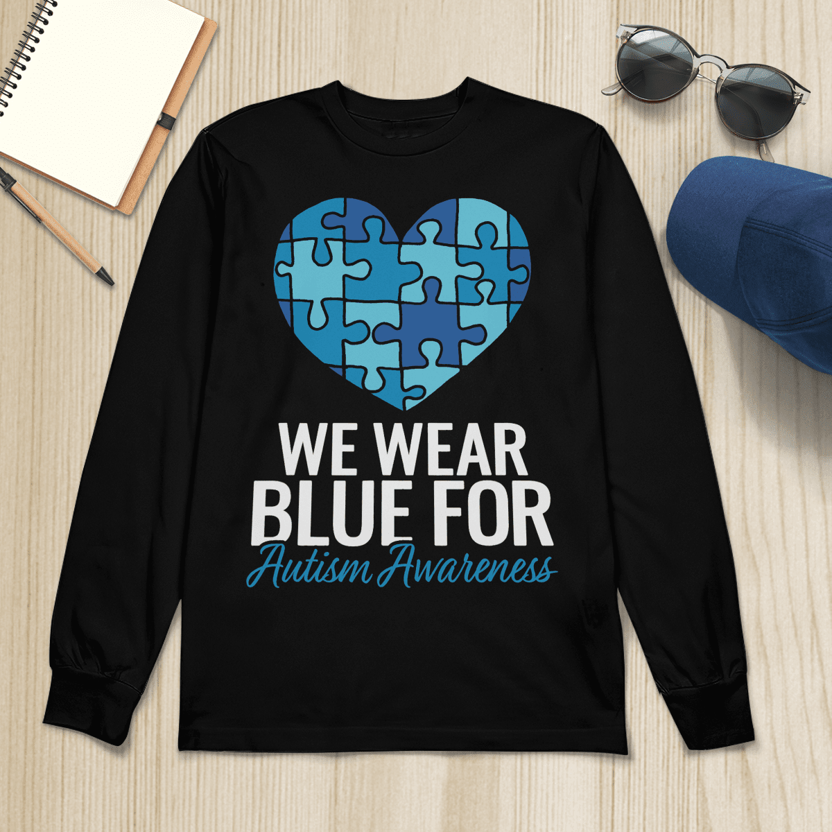 We Wear Blue The Autism T-Shirt, Gift for People with Depression,