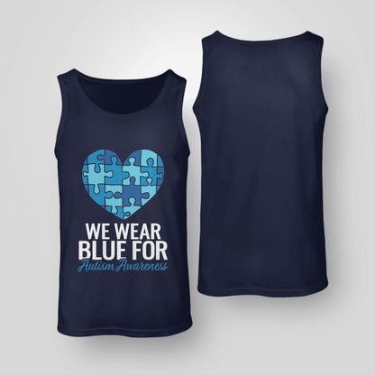 We Wear Blue The Autism T-Shirt, Gift for People with Depression,