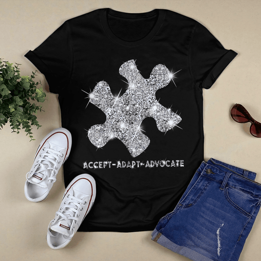 Act - Adapt - Advocate The Autism T-Shirt, Gift for People with Depression,