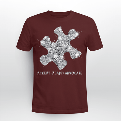 Act - Adapt - Advocate The Autism T-Shirt, Gift for People with Depression,