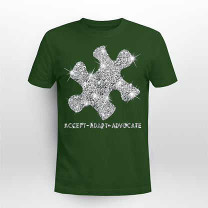 Act - Adapt - Advocate The Autism T-Shirt, Gift for People with Depression,