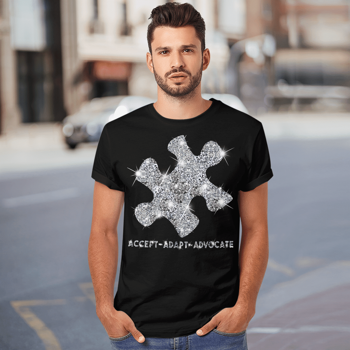 Act - Adapt - Advocate The Autism T-Shirt, Gift for People with Depression,