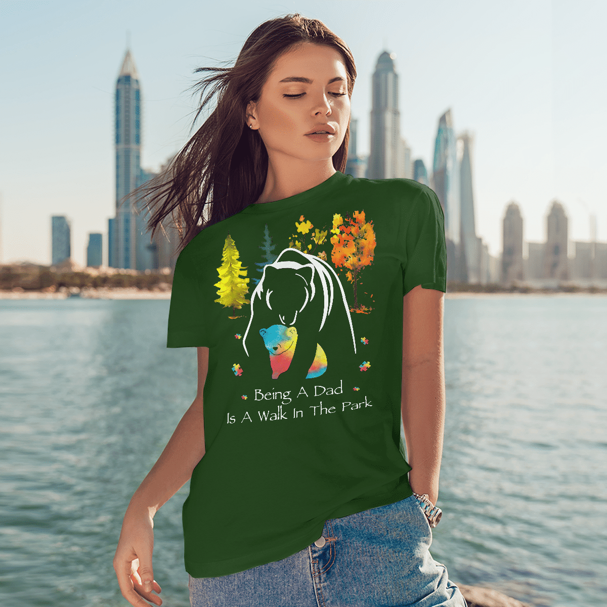 Autism dad The Autism T-Shirt, Gift for People with Depression,