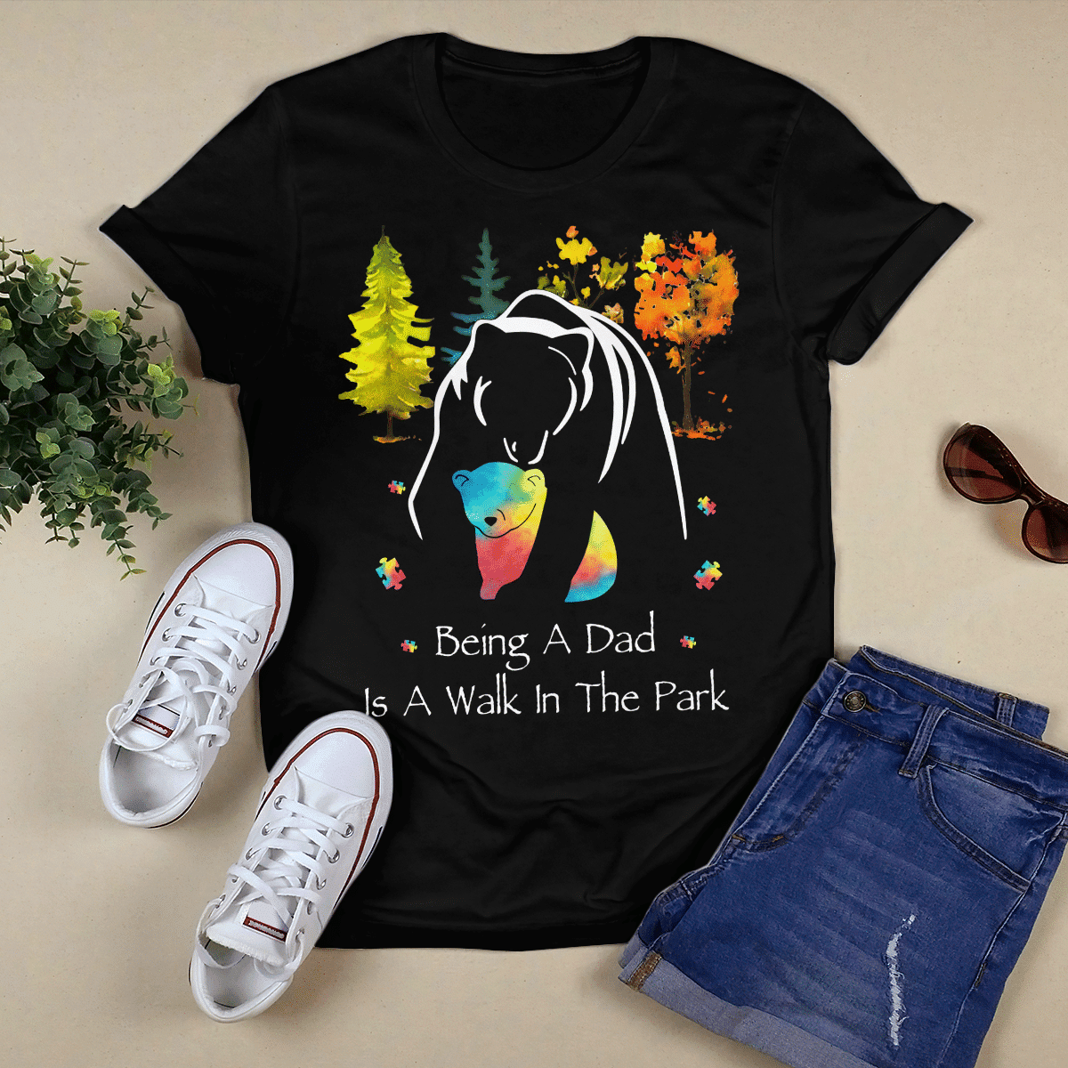 Autism dad The Autism T-Shirt, Gift for People with Depression,