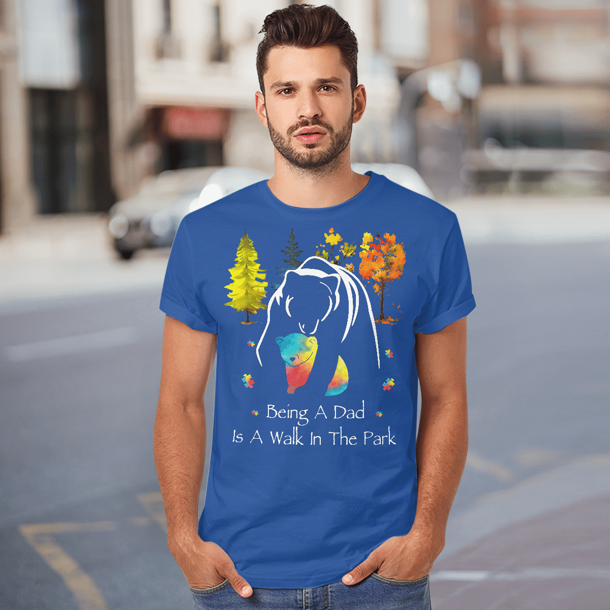 Autism dad The Autism T-Shirt, Gift for People with Depression,