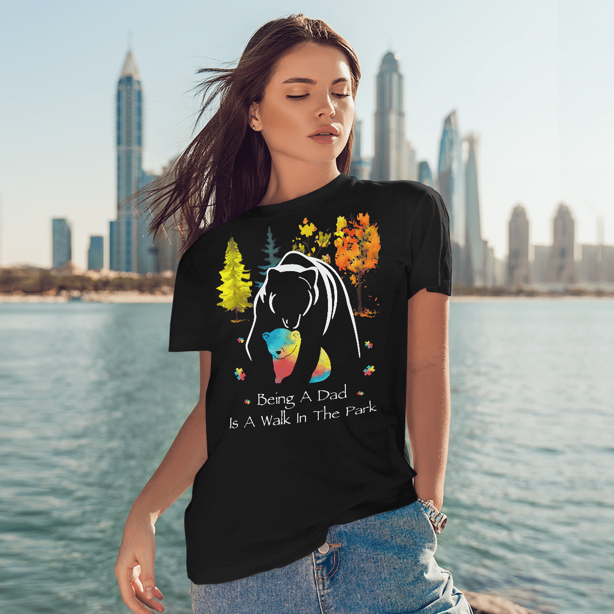 Autism dad The Autism T-Shirt, Gift for People with Depression,