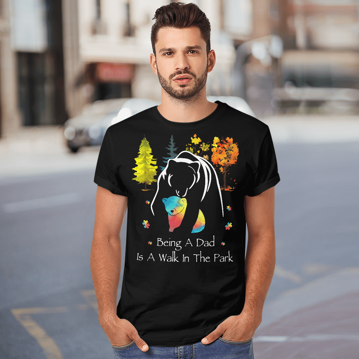 Autism dad The Autism T-Shirt, Gift for People with Depression,