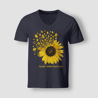 Act - Understand - Love The Autism T-Shirt, Gift for People with Depression,