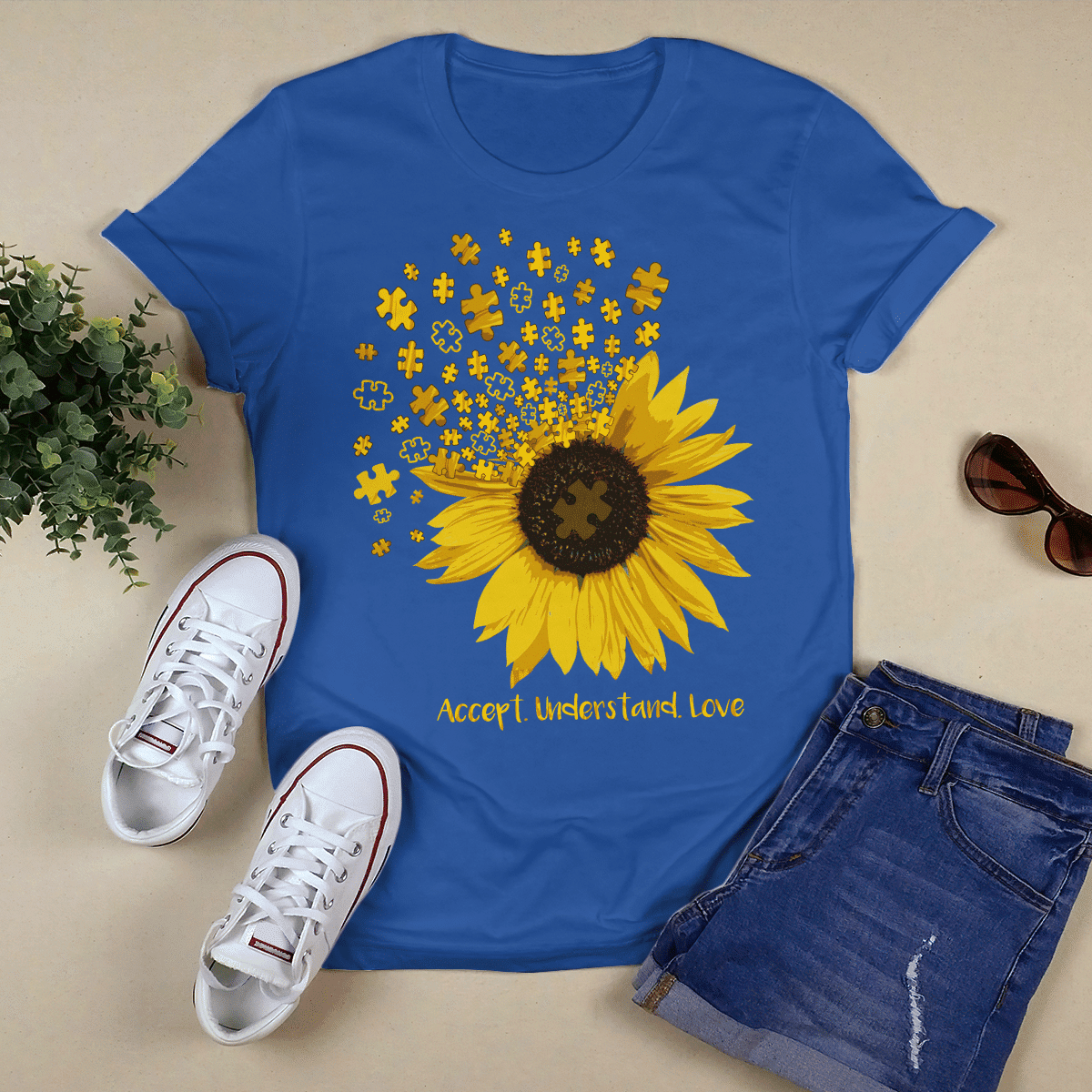Act - Understand - Love The Autism T-Shirt, Gift for People with Depression,