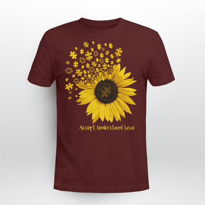 Act - Understand - Love The Autism T-Shirt, Gift for People with Depression,