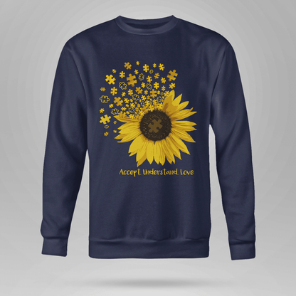 Act - Understand - Love The Autism T-Shirt, Gift for People with Depression,