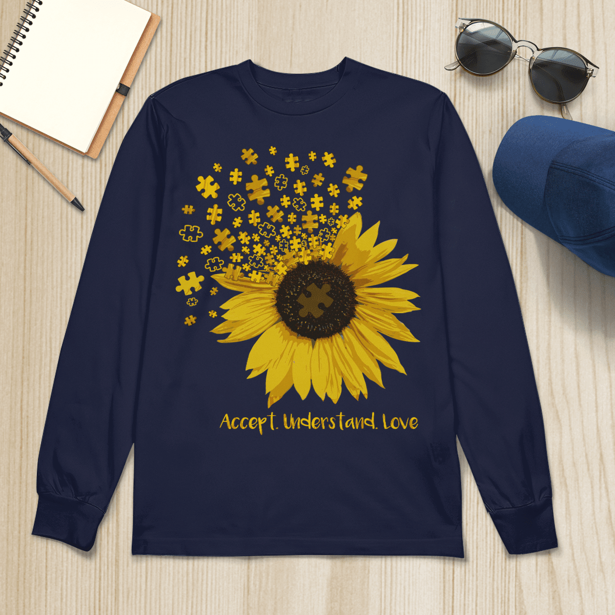 Act - Understand - Love The Autism T-Shirt, Gift for People with Depression,