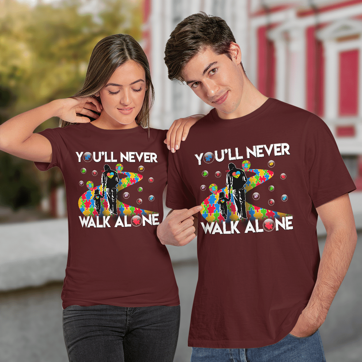 You'll never walk alone The Autism T-Shirt, Gift for People with Depression,