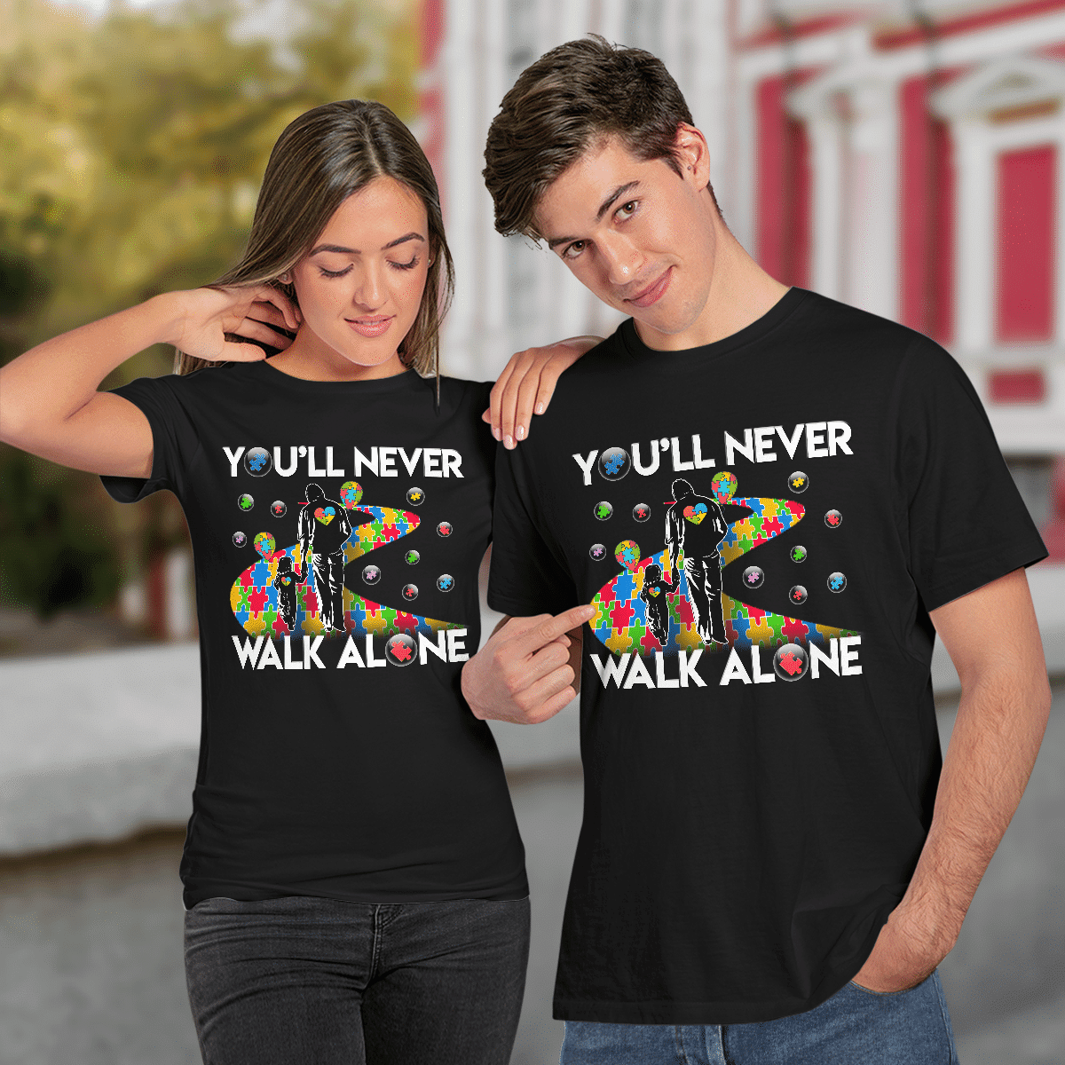 You'll never walk alone The Autism T-Shirt, Gift for People with Depression,