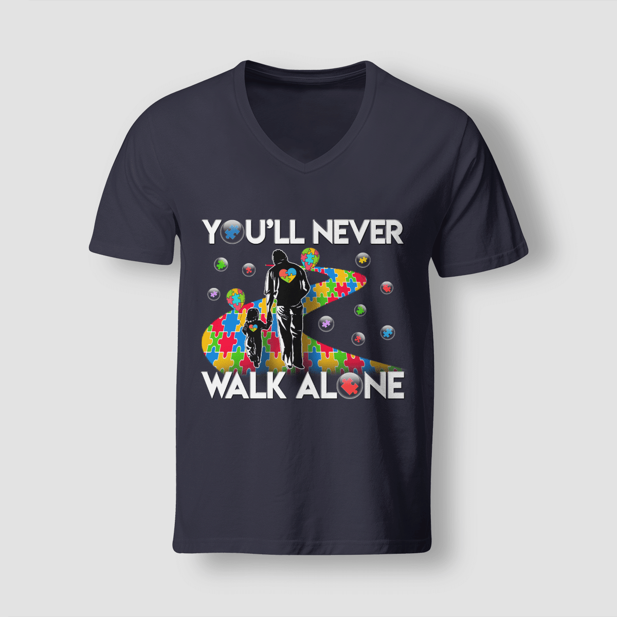 You'll never walk alone The Autism T-Shirt, Gift for People with Depression,