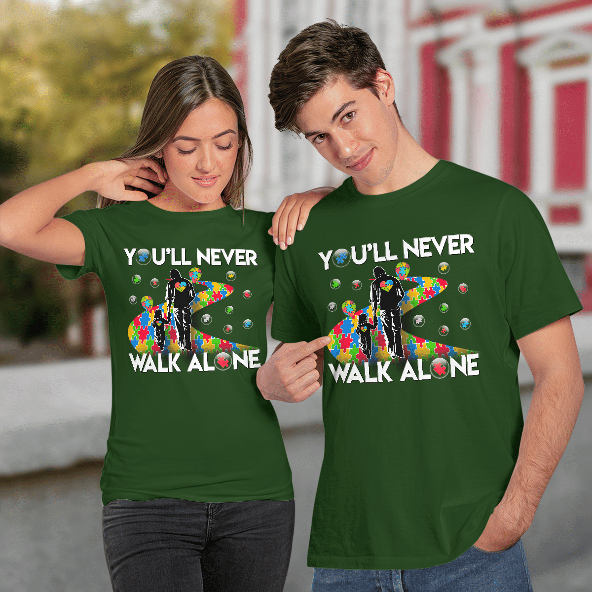 You'll never walk alone The Autism T-Shirt, Gift for People with Depression,