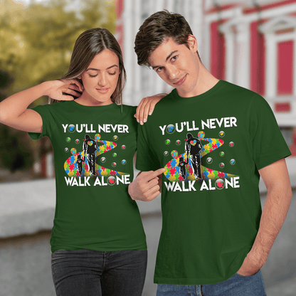 You'll never walk alone The Autism T-Shirt, Gift for People with Depression,