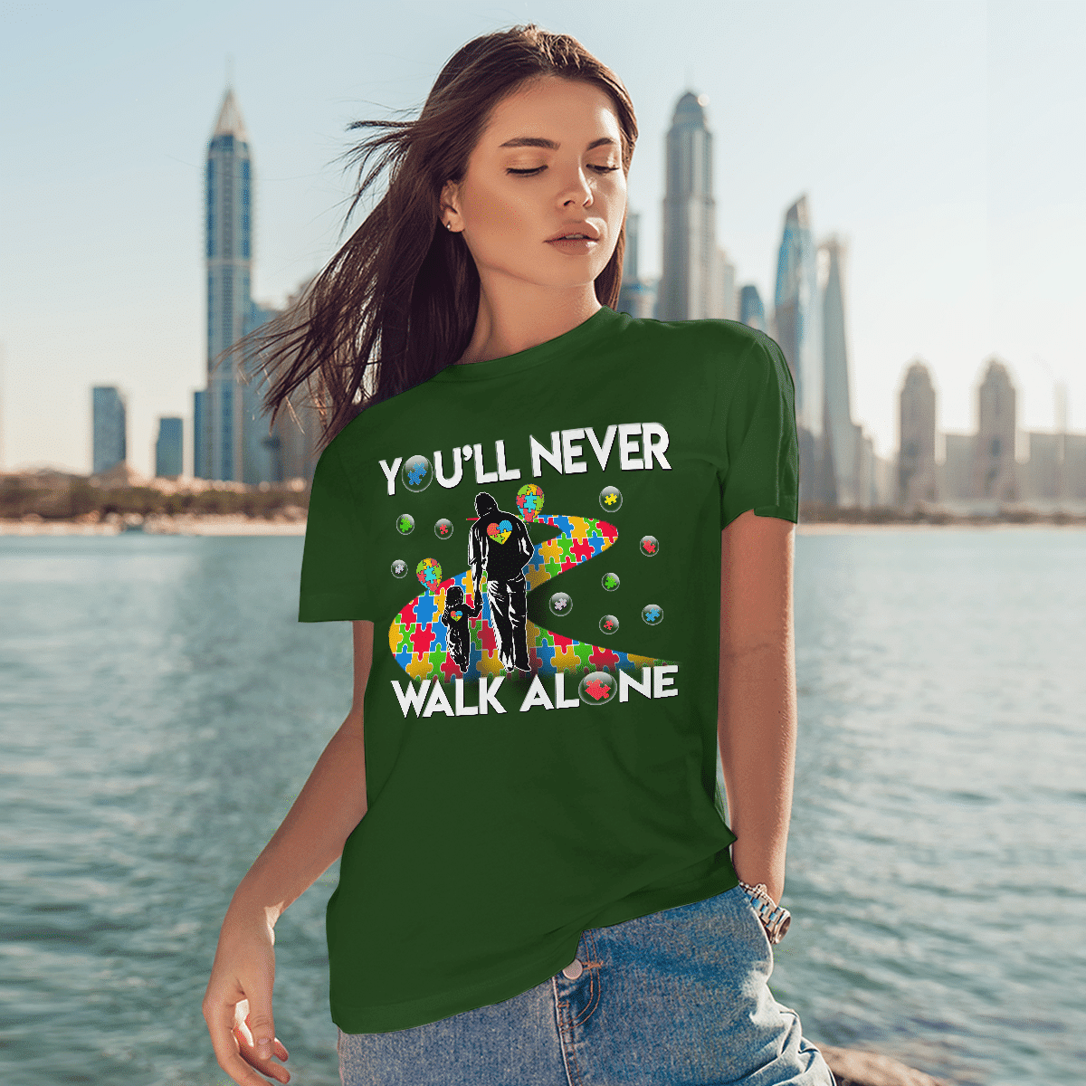 You'll never walk alone The Autism T-Shirt, Gift for People with Depression,