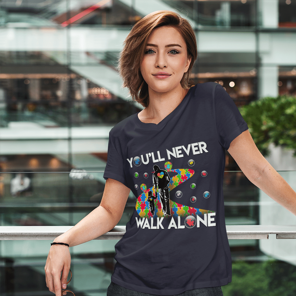 You'll never walk alone The Autism T-Shirt, Gift for People with Depression,