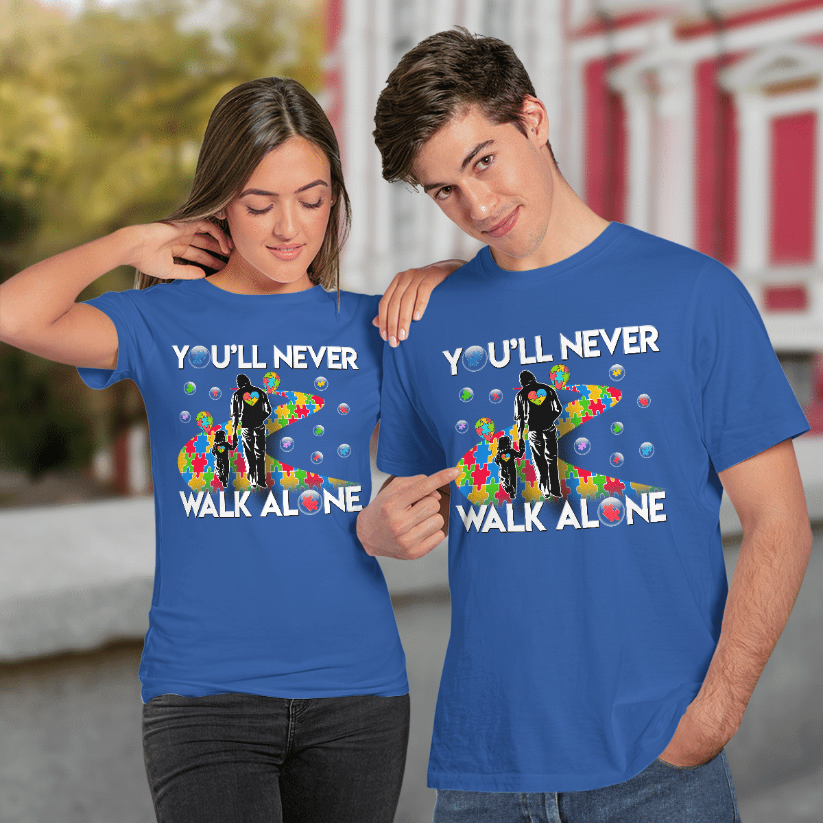 You'll never walk alone The Autism T-Shirt, Gift for People with Depression,
