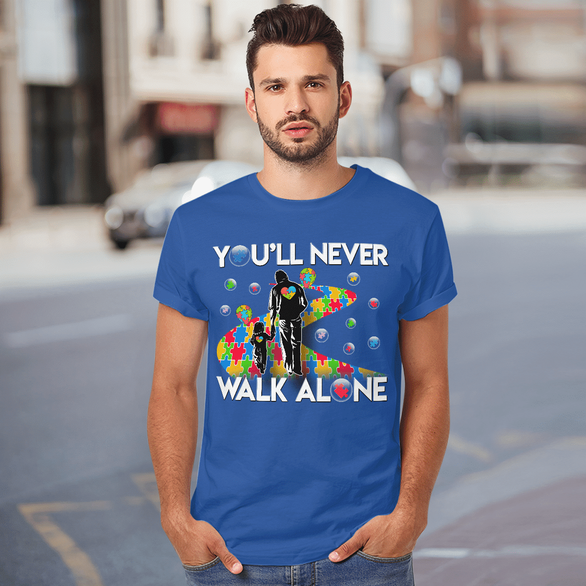 You'll never walk alone The Autism T-Shirt, Gift for People with Depression,