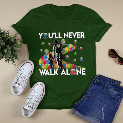 You'll never walk alone The Autism T-Shirt, Gift for People with Depression,