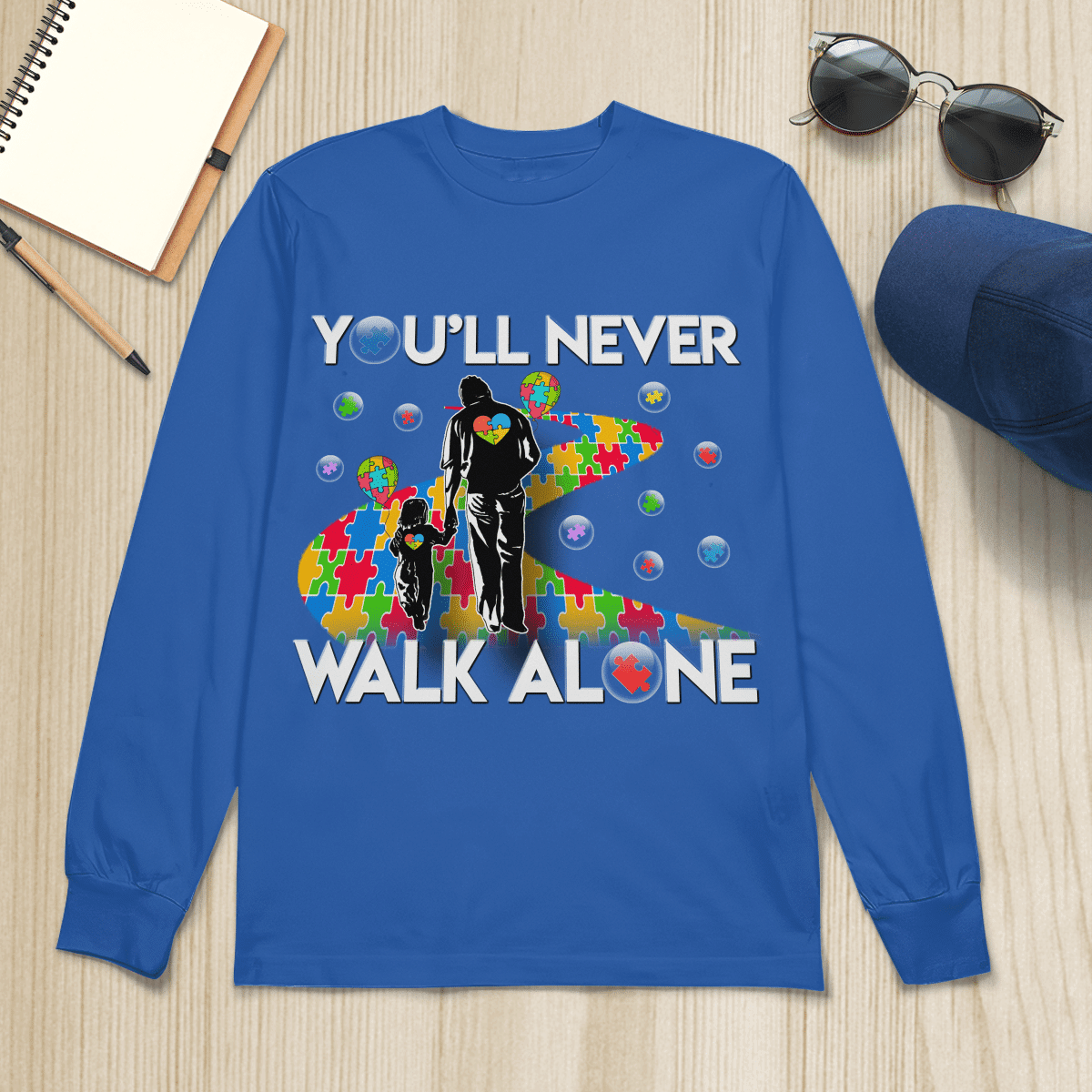 You'll never walk alone The Autism T-Shirt, Gift for People with Depression,