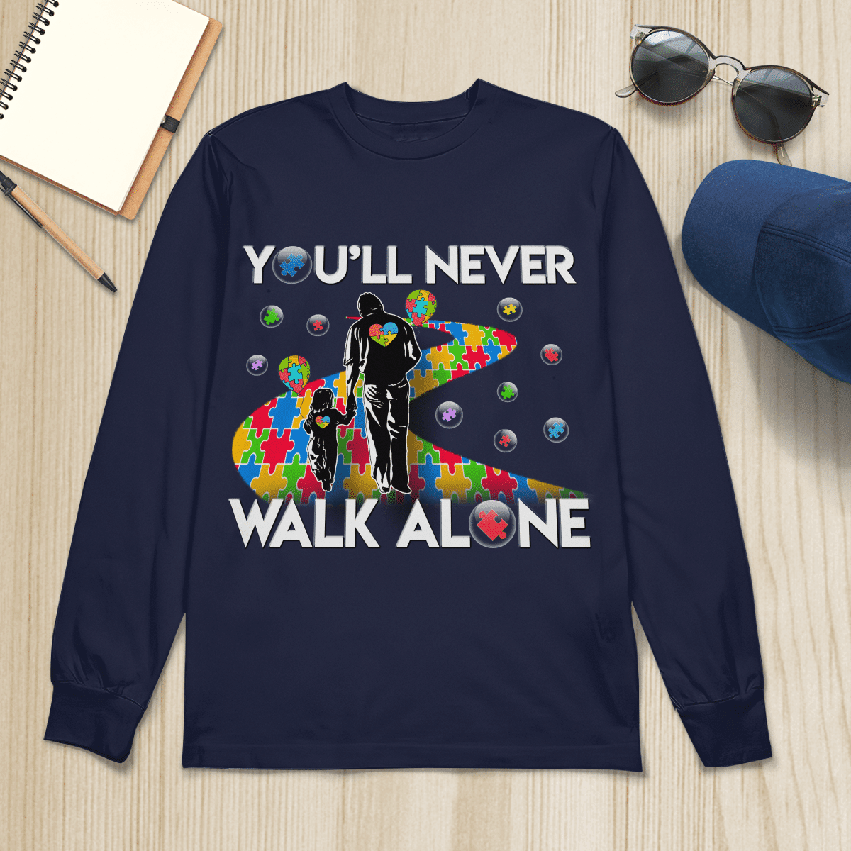 You'll never walk alone The Autism T-Shirt, Gift for People with Depression,